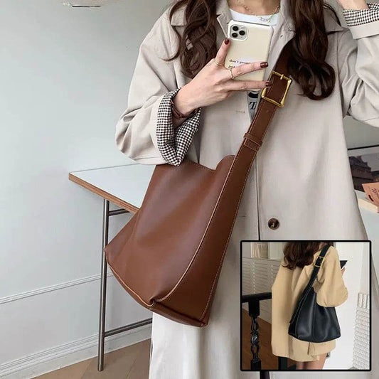 Shoulder Bag Solid Fashion Handbag Crossbody Bag Women's Minimalist PU Leather Bag - ProTrendyz