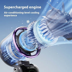 New Ice Pack High-Speed Handheld Eletirc Fan Speed Adjustable Folding Mini Fan Portable Outdoor Hanging Neck Small Fan - ProTrendyz