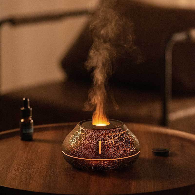 New Humidifier Colorful Simulation Flame Aroma Diffuser Desktop Creativity Humidifier For Home Room - ProTrendyz