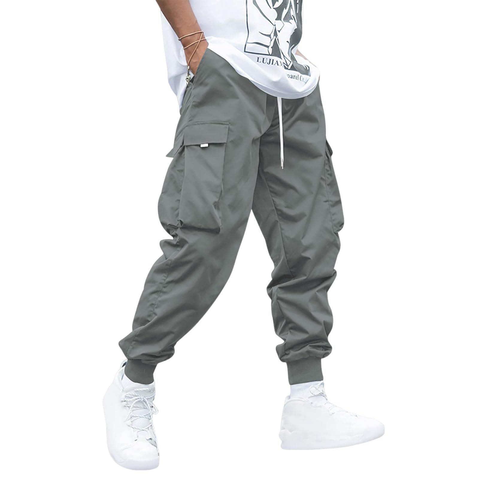 Multi-pocket Cargo Pants Men's Casual Hip-Hop Drawstring Trousers Outdoor Streetwear Sports Pant - ProTrendyz