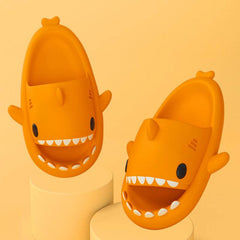 Adult's Slippers Indoor Outdoor Funny Shark Cartoon - ProTrendyz