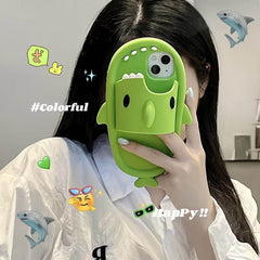 Funny Shark Slipper Phone Case For Iphone 11 12 13 14 Pro Max Creative Soft Silicone Shockproof Protective Full Cover For Apple - ProTrendyz