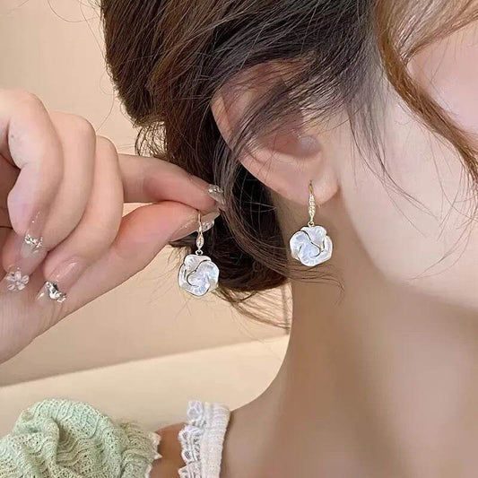 Women's Summer Light Luxury Camellia Flower Earrings - ProTrendyz