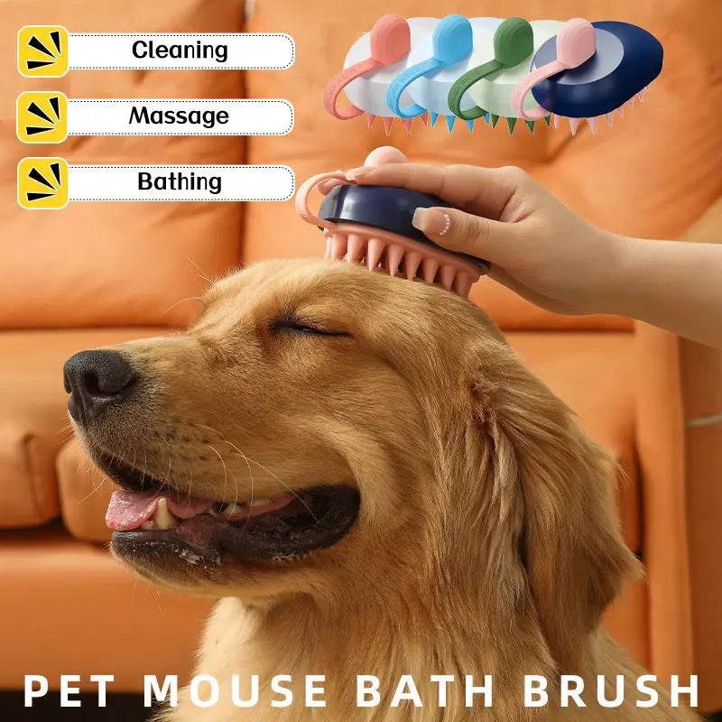 Soft Silicone Pets Hair Remover Comb Handheld Bath Shower Hair Shampoo Massage Brush For Dogs Cats Cleaning Tools Pet Products - ProTrendyz
