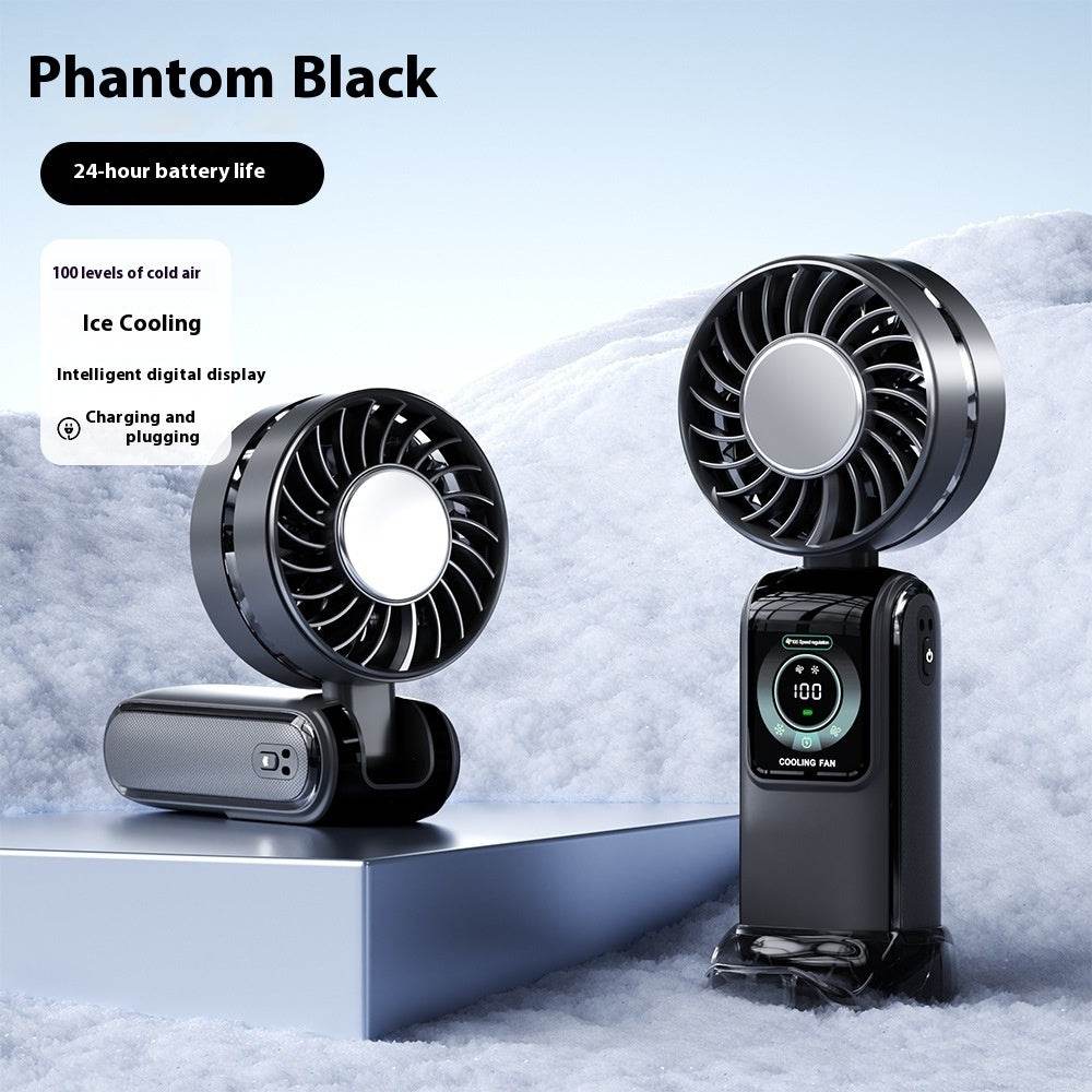 Creative Digital Display Refrigeration Ice Compress Turbine High-speed Handheld Fan - ProTrendyz