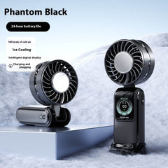 Creative Digital Display Refrigeration Ice Compress Turbine High-speed Handheld Fan - ProTrendyz