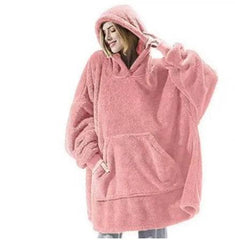Hoodie Sweatshirt With Big Pocket Tops Sweater Comfortable Loose Double-Sided Fleece Thicker Wearable Blanket - ProTrendyz