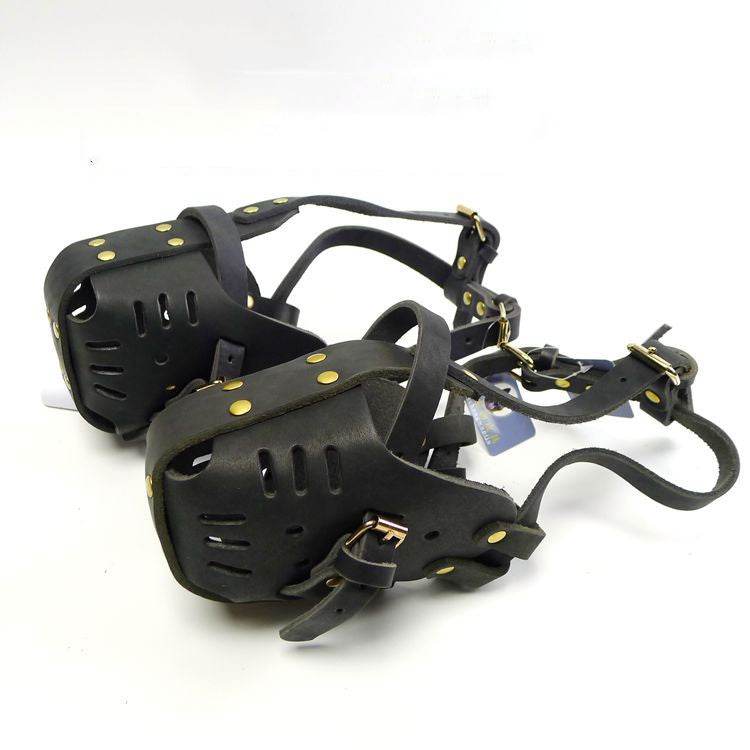 Cowhide Dog Muzzle Medium And Large Dog Horse Dog - ProTrendyz