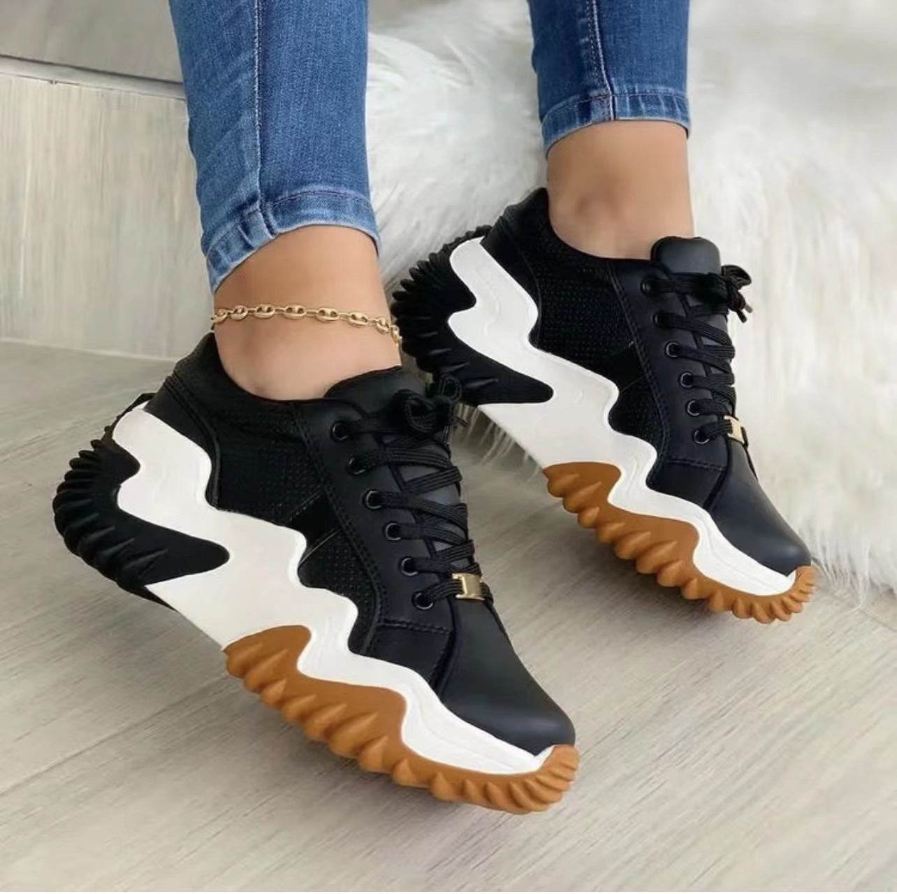 Women Shoes Lace-up Sports Sneakers - ProTrendyz