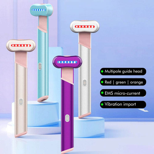 4 Colors Electric Eye Massager Red Blue Light Massage Eye Beautification Instrument Therapeutic Warmth Face Massage - ProTrendyz