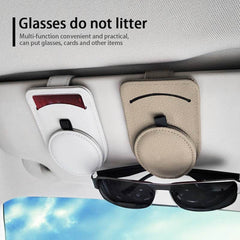 Car Glasses Holder Universal Sun Visor Eyeglasses Clip Sunglasses Case Card Holder Auto Interior Accessories - ProTrendyz