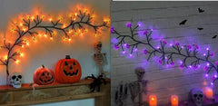 Halloween LED Willow Vine String Light Cool Cartoon Bat Pumpkin Decoration For Indoor Outdoor Party House Decor - ProTrendyz