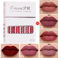6 Boxes Of Matte Non-stick Cup Waterproof Lipstick Long Lasting Lip Gloss - ProTrendyz
