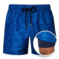Men's Printed Beach Shorts Sports Double Layer Shorts Summer - ProTrendyz