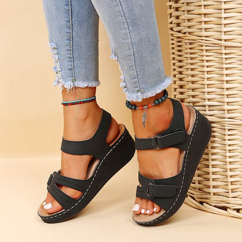 Wedge Sandals Summer Velcro Platform Shoes Women - ProTrendyz