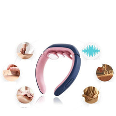 Neck Massager Shoulder Electric Pulse Cervical Traction Collar Therapy Deep Tissue Pain Relieve Stimulator Health Care Massage - ProTrendyz