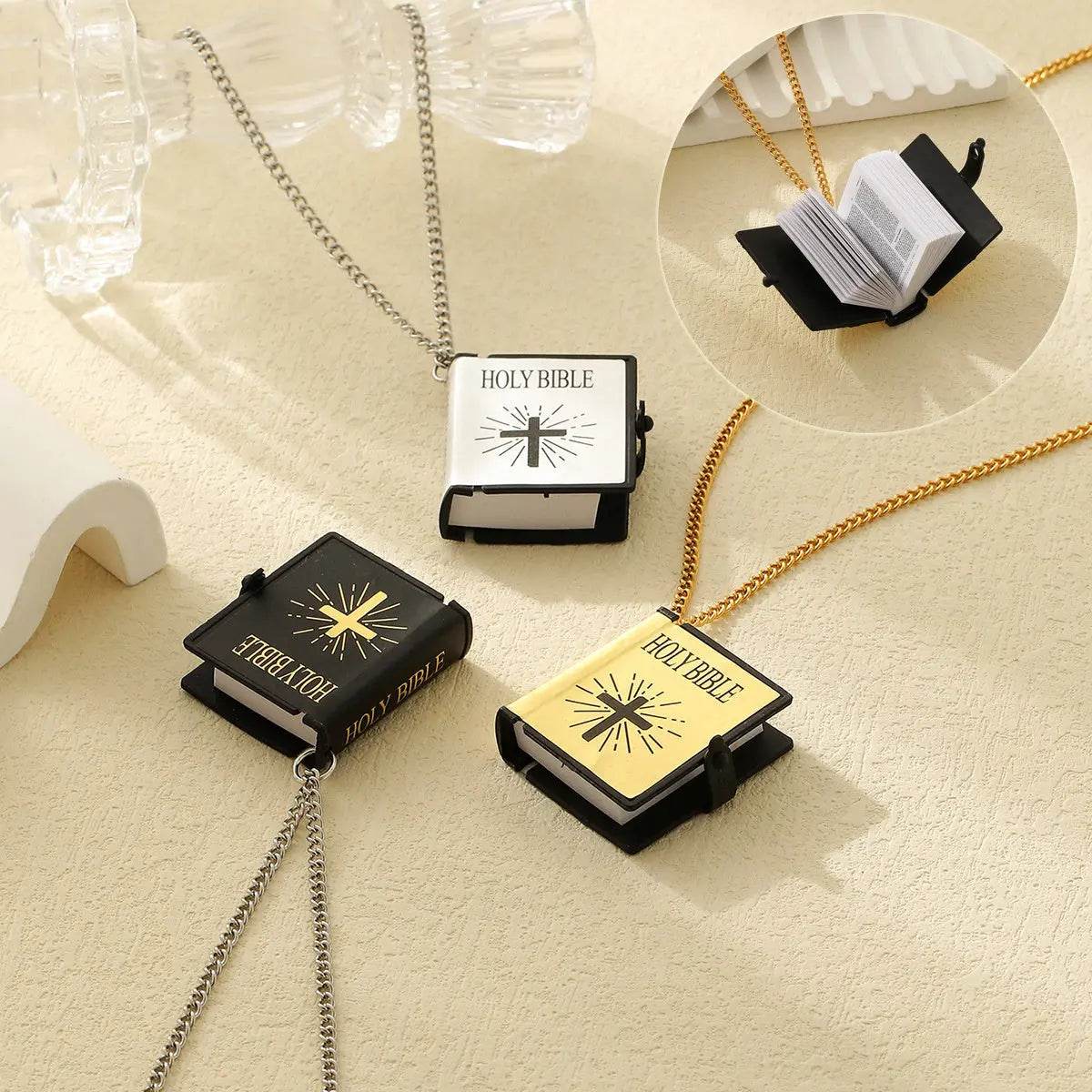 Stainless Steel Necklaces For Men Women Cross Bible Verses Pendant Christian Jesus Baptism Gifts Fashion Jewelry - ProTrendyz