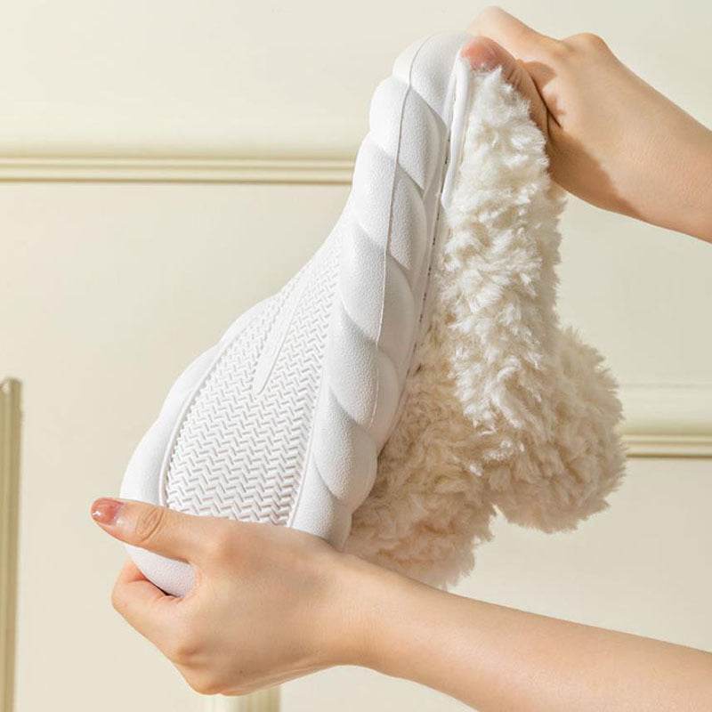 Winter Package Heeled Waterproof Home Indoor And Outdoor Wear Cute High Helper Cotton Slippers - ProTrendyz