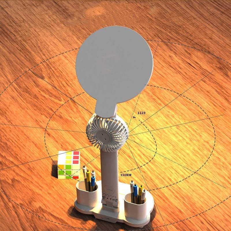 LED Clock Table Lamp USB Chargeable Dimmable Desk Lamp Plug-in LED Fan Light Foldable Eye Protection Reading Night Light - ProTrendyz