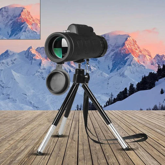 Compatible with Apple, Monocular Telescope Zoom Scope with Compass Phone Clip Tripod US - ProTrendyz