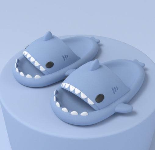 Adult's Slippers Indoor Outdoor Funny Shark Cartoon - ProTrendyz