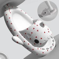 Lovers Shark Slippers Heart Print Shoes Women Men - ProTrendyz