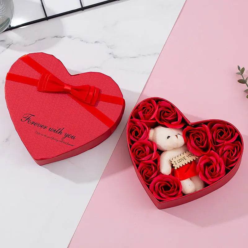 Heart-shaped Rose Red Gift Box New Year Christmas Gift Box Valentine's Day Christmas Gift Mother's Day Birthday Gift - ProTrendyz
