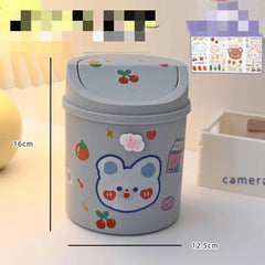 Desktop Trash Can Desk Organizer Bucket Office Mini Bear Trash Can - ProTrendyz