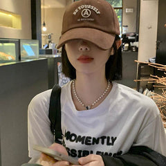Baseball Cap Female Embroidered Couple Face - ProTrendyz
