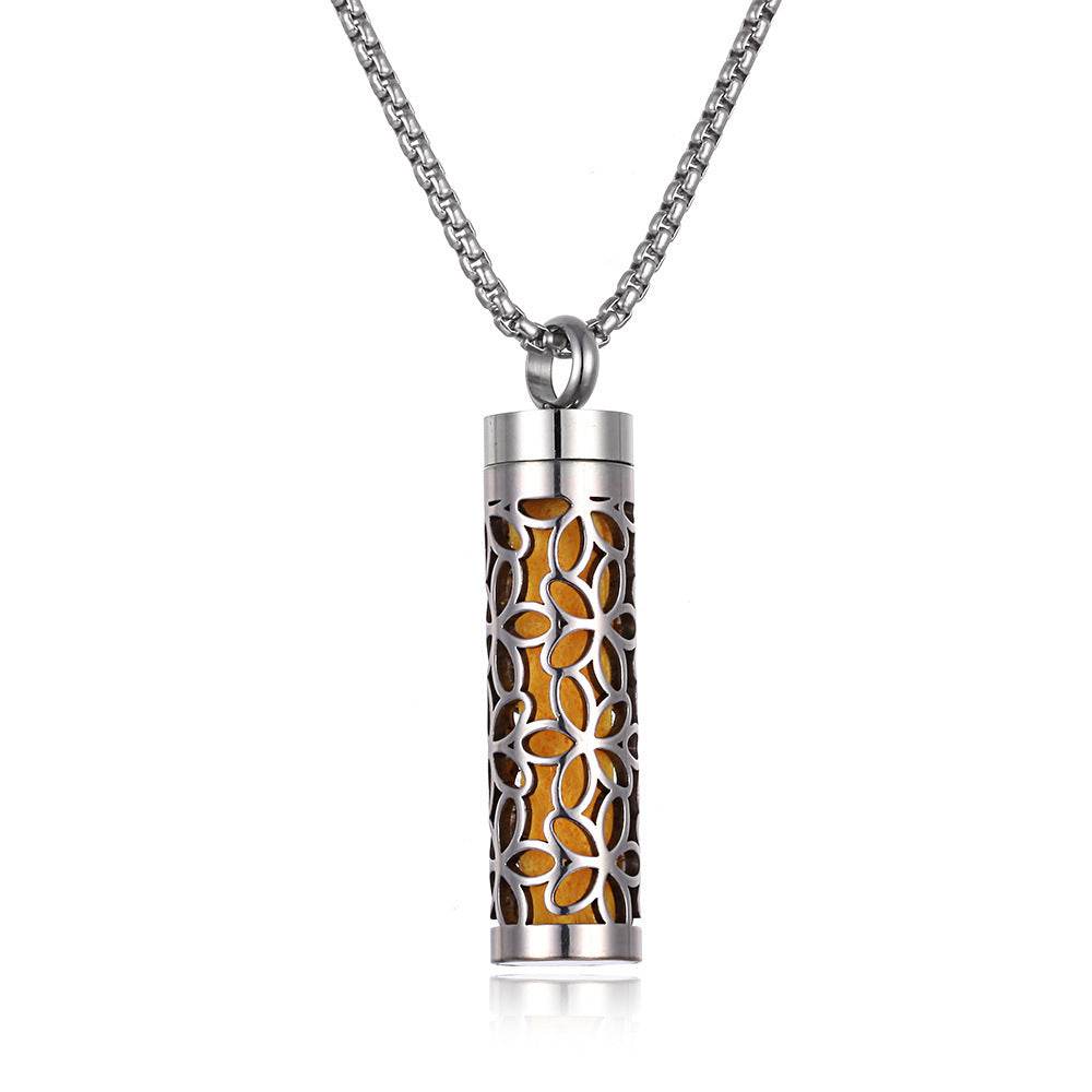 Aromatherapy Pendant Perfume Bottle Essential Oil Titanium Steel - ProTrendyz