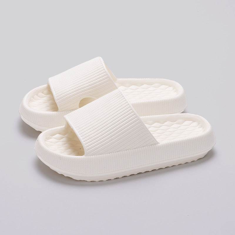 Summer EVA Slippers Solid Color Rhombus Stripe Anti-slip Slippers New Women's Home Shoes - ProTrendyz