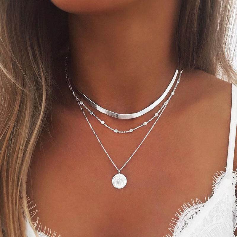 Women's Fashion Personalized Simple Multi-layer Lotus Pendant Necklace - ProTrendyz