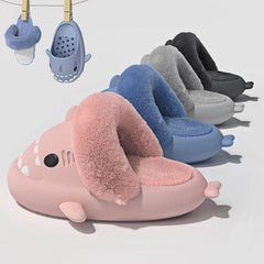 Winter Shark Slippers Detachable Warm Fuzzy Slippers Bedroom House Shoes Women - ProTrendyz