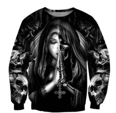 Halloween Skull Anime 3D Sweatshirt - ProTrendyz