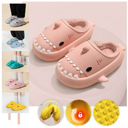 Cartoon Shark Shoes Home Slippers EVA Lovers Slippers Winter Soft Bottom Waterproof Shoes - ProTrendyz