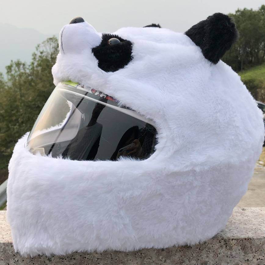 Helmet Protection Headgear Full Helmet Cartoon Plush Panda Frog Puppy Unveiled Helmet Sports Car - ProTrendyz