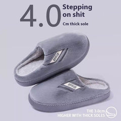 Men's Winter New Indoor Home Velvet Thermal Non-slip Platform Slippers - ProTrendyz