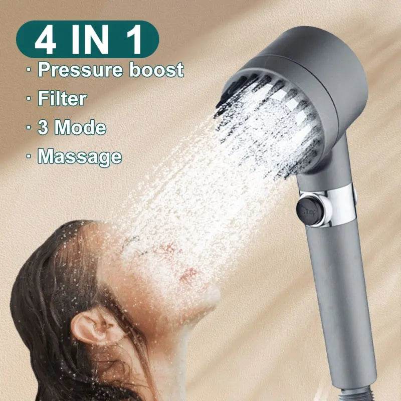 3 Modes Shower Head High Pressure Showerhead Portable Filter Rainfall Faucet Tap Bathroom Bath Home Innovative Accessories US - ProTrendyz