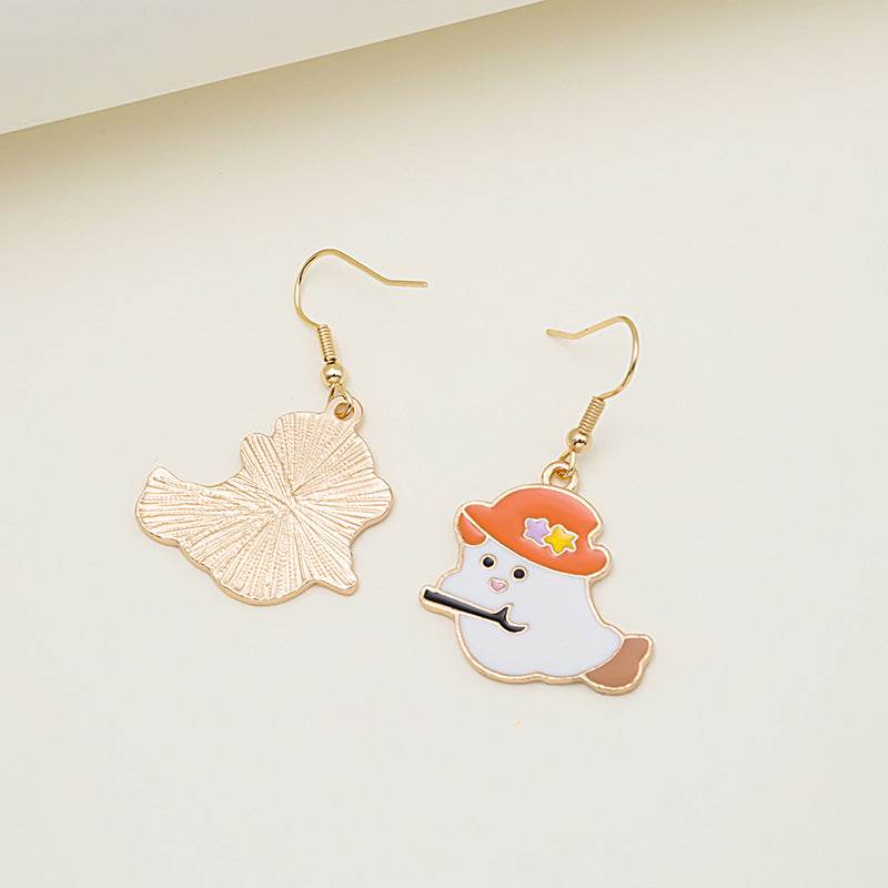 Halloween Earrings Cute Pumpkin Spooky Oil Drip Alloy Earrings Jewelry - ProTrendyz