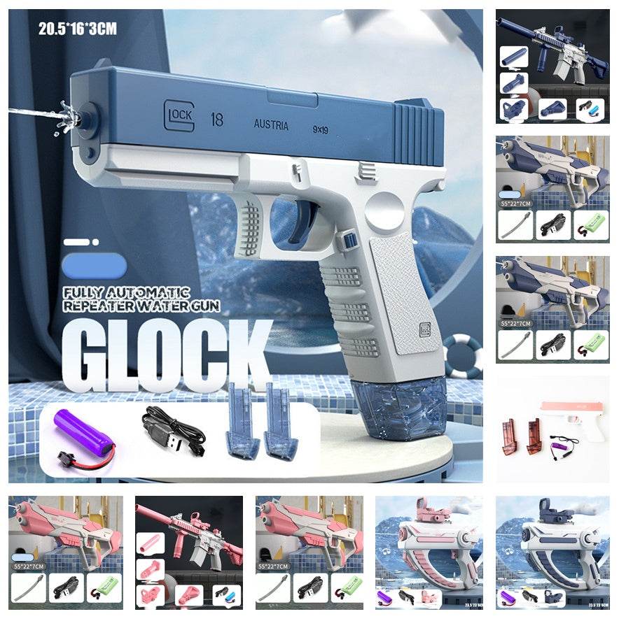 Space Water Gun Electric Automatic Water Absorption Water Fights Toy Outdoor Beach Swimming Pool Bath Toys For Children Kid Gift - ProTrendyz