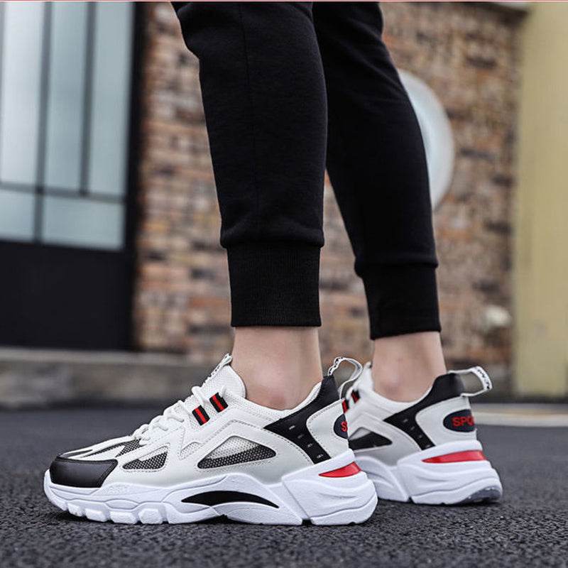 White Sneakers Men Non Slip Walking Running Shoes Sports - ProTrendyz