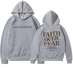Faith Over Fear Christian Hoodie Christian Sweatshirt Jesus Hoodie Trendy Hoodie Bible Verse Shirt Unisex Aesthetic Clothes - ProTrendyz
