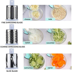 Manual Kitchen Accessories Multifunctional Round Mandoline Potato Slicer Vegetable Cutter Slicer Cheese Kitchen Gadgets - ProTrendyz