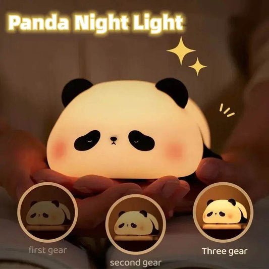 Panda Night Lights For Kids Cute Animal Silicone Timing Rechargeable Lamp Cartoon Panda Bedroom Decoration Kids Boys Girls Gift - ProTrendyz