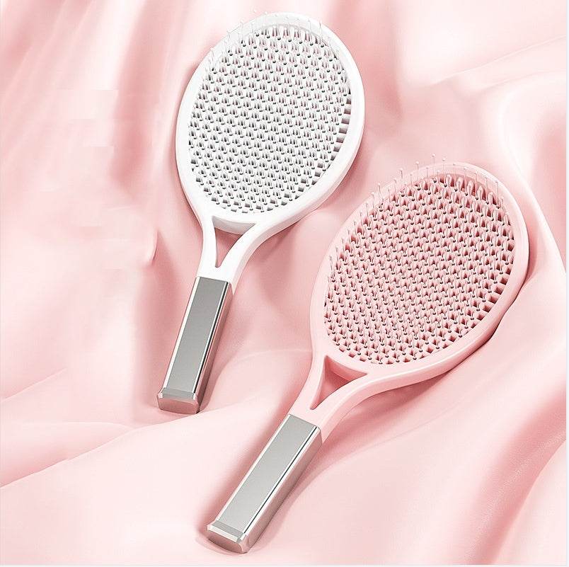 Hair Comb Tennis Racket Fluffy Combs High Skull Top Hair Artifact Airbag Cushion Massage Comb Barber Tools Hair Detangler Hairbrush For Thick Hair Self Cleaning Curly Hair Brush For Curly Hair - ProTrendyz