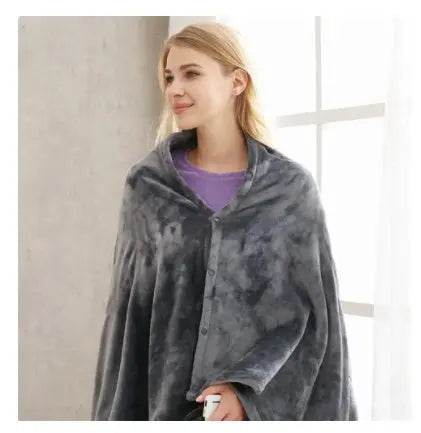 Winter Flannel Heated Blanket Cold Protection Body Warmer Usb Heated Warm Shawl Electric Heated Plush Blanket - ProTrendyz