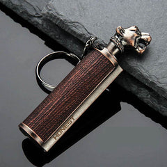 Creative Metal Keychain Lighter Wild Fire Ten Thousand Times Use Kerosene Lighters Gifts For Men - ProTrendyz
