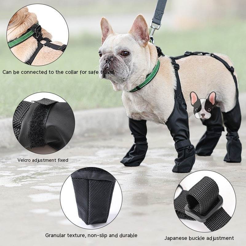 Waterproof Dog Shoes Adjustable Dog Boots Pet Breathbale Shoes For Outdoor Walking Soft French Dog Shoes Pets Paws Protector Pet Products - ProTrendyz