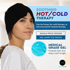 Ice Compress Headache Eye Mask Hat Relief For Migraines, Stress, And Tension Massage Tool - ProTrendyz