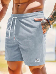 Lace-up Drawstring Shorts Summer Corduroy Sports Short Pants Mens Clothing - ProTrendyz